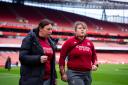 Georgie Grimes (right) was part of the first all-female grounds team to work across a Women's Super League fixture
