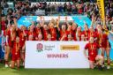 Hartpury prevailed 41-5 winners over Exeter College in the under-18s girls colleges Cup final at Twickenham