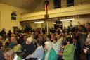 More than 120 people attended the meeting in Hanwell on Tuesday. Photo by Sean Ashcroft.