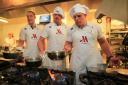 Cooking up a treat: Mike Brown, David Wilson and Tom Youngs