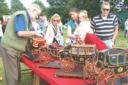 The crowds enjoy viewing miniature coaches made by Peter Smith