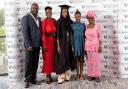 Family group: Anthonia Edwards and her family at the graduation