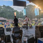 On stage in Walpole Park: Boondock Hippy