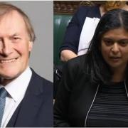 Fellow delegates: Sir David Amess and Rupa Huq were on a delegation to the Middle East last week