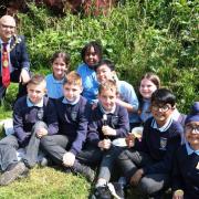 How does your garden grow? Alec Reed pupils with the Mayor of Ealing, Cllr Hitesh Tailor