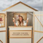 Sophie Haboo at the hut to celebrate National Ice Cream Month