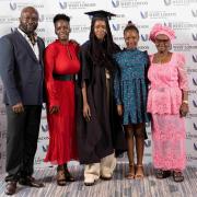 Family group: Anthonia Edwards and her family at the graduation