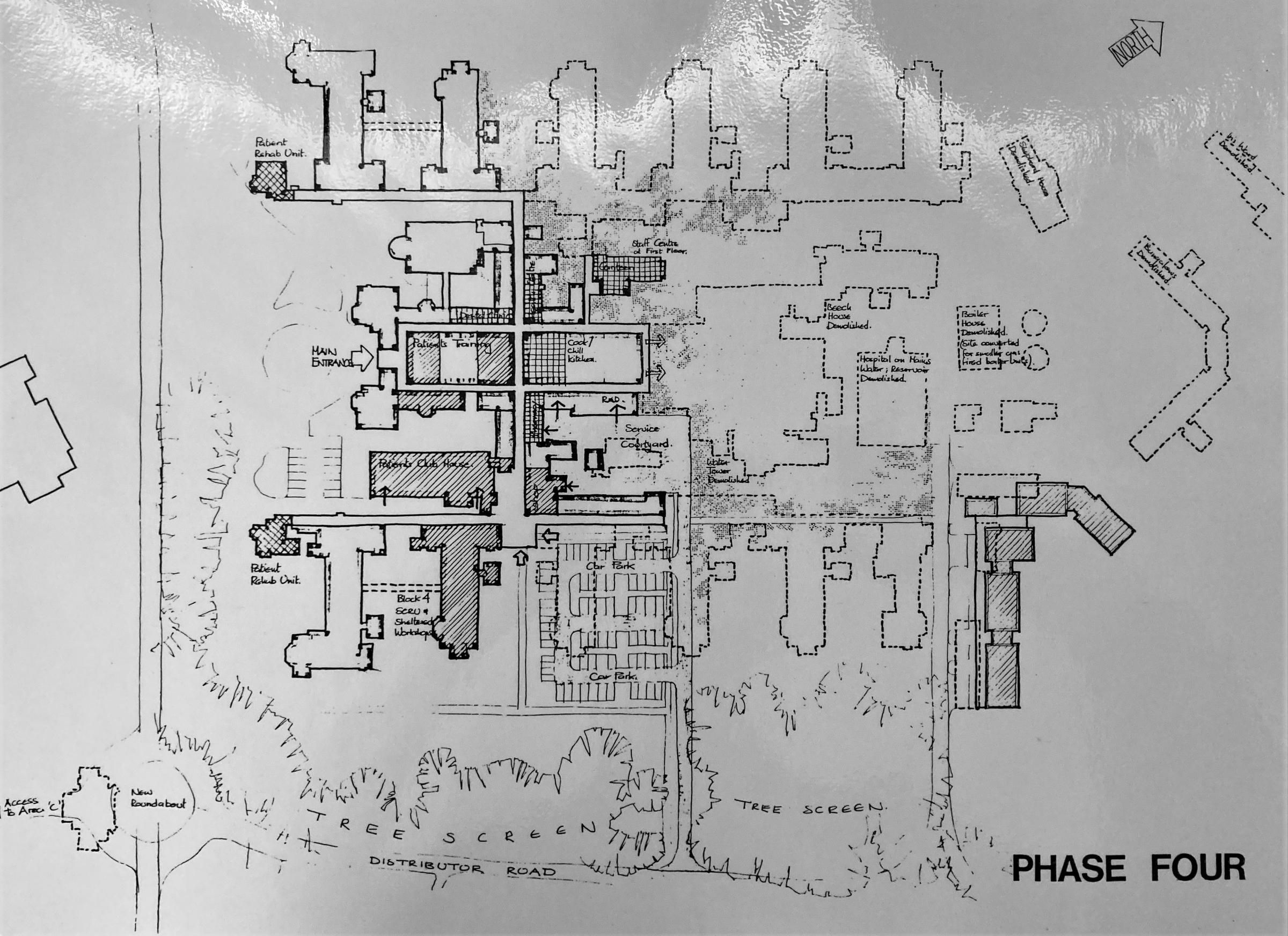Phase Four of purposed plans to keep part of the Leavesden Hospital in operation - 1989