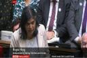 Making her point: Rupa Huq, now officially an Independent MP, raises the question of no-fault evictions in the Commons