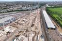 Taking shape: exterior of the HS2 site at Old Oak Common