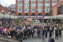 No stopping them: the flash mob perform in sign language at Ealing Broadway