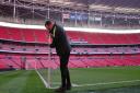 Finishing touch: Tony Hesketh rounds off a good day's work at Wembley