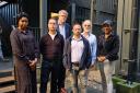 Estate visit: Lib Dem councillors on a visit to meet container families
