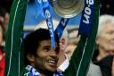 David James lifts the FA Cup as a Portsmouth player in 2008