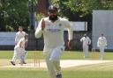 Monty on the run: Former England star Monty Panesar couldn't stop Twickenham from tumbling to defeat at Ealing