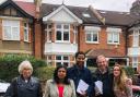 On the stump: Rupa Huq and Sean Fletcher, centre, out with campaigners in Acton