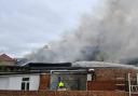 Blaze scene: the smoke could be seen for some distance around Tachbrook Road