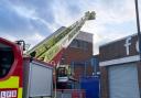 Bird's eye view: the turntable ladder was used for observation