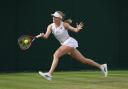 Great Britain's Harriet Dart in action during her first round match against Spain's Rebeka Masarova (Reuters via Beat Media Group subscription)