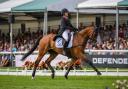 Pippa Funnell (GBR) riding Majas Hope during the dressage phase of the Land Rover Burghley Horse Trials.