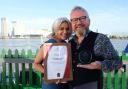 Welcoming pair: Derek O'Brien and Ushma Patel, from The Plough, with their award
