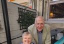 Pleased with progress: Derek French and fellow campaigner Maire Lowe