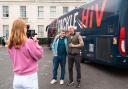 Gareth Thomas visited the University of Nottingham on his Tackle HIV campaign Myth Bus Tour.