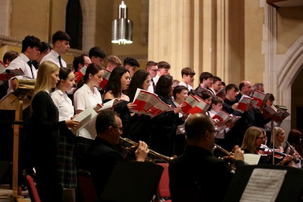 Wall of sounds: choristers from St Benedict's