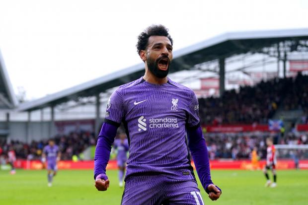 Mohamed Salah scored on his return as Brentford succumbed to table-toppers Liverpool (Adam Davy/PA)