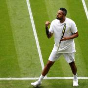 Nick Kyrgios saw off Cristian Garin to reach the semi-finals of Wimbledon (Reuters via Beat Media Group subscription)