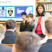 In the firing line: Rupa Huq faces her St Benedict's questioners