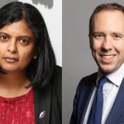 Across the divide: Ealing Central's Labour MP Rupa Huq and former Health Secretary Matt Hancock