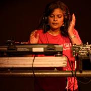 In the mix: Rupa Huq at her birthday bash. Picture: Roger Green