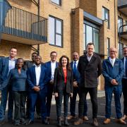 Handover: guests from Hill group and Ealing Council in Seasprite Close