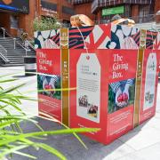 Charity box: outside Tesco at Ealing Broadway