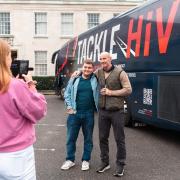Gareth Thomas visited the University of Nottingham on his Tackle HIV campaign Myth Bus Tour.