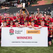 The Bath-based side beat Durham School 45-7 to claim Vase glory at Saracens’ StoneX Stadium in wet and windy conditions