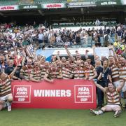 Southens Saxons delivered a spectacular display at the home of rugby to claim the Regional 2 Championship trophy with a 35-26 victory over Northampton Old Scouts.