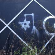 The graffiti spotted by Grand Union Canal on Sunday