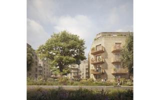 Changing landscape: homes are going up in the Twyford Abbey grounds, Ealing